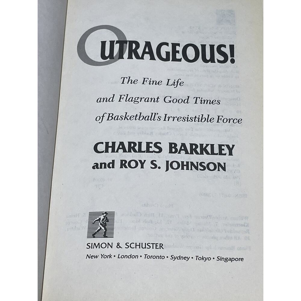 Charles Barkley Autographed "Outrageous!" HC Book 76ers Suns Hand Signed - Picture 6 of 6
